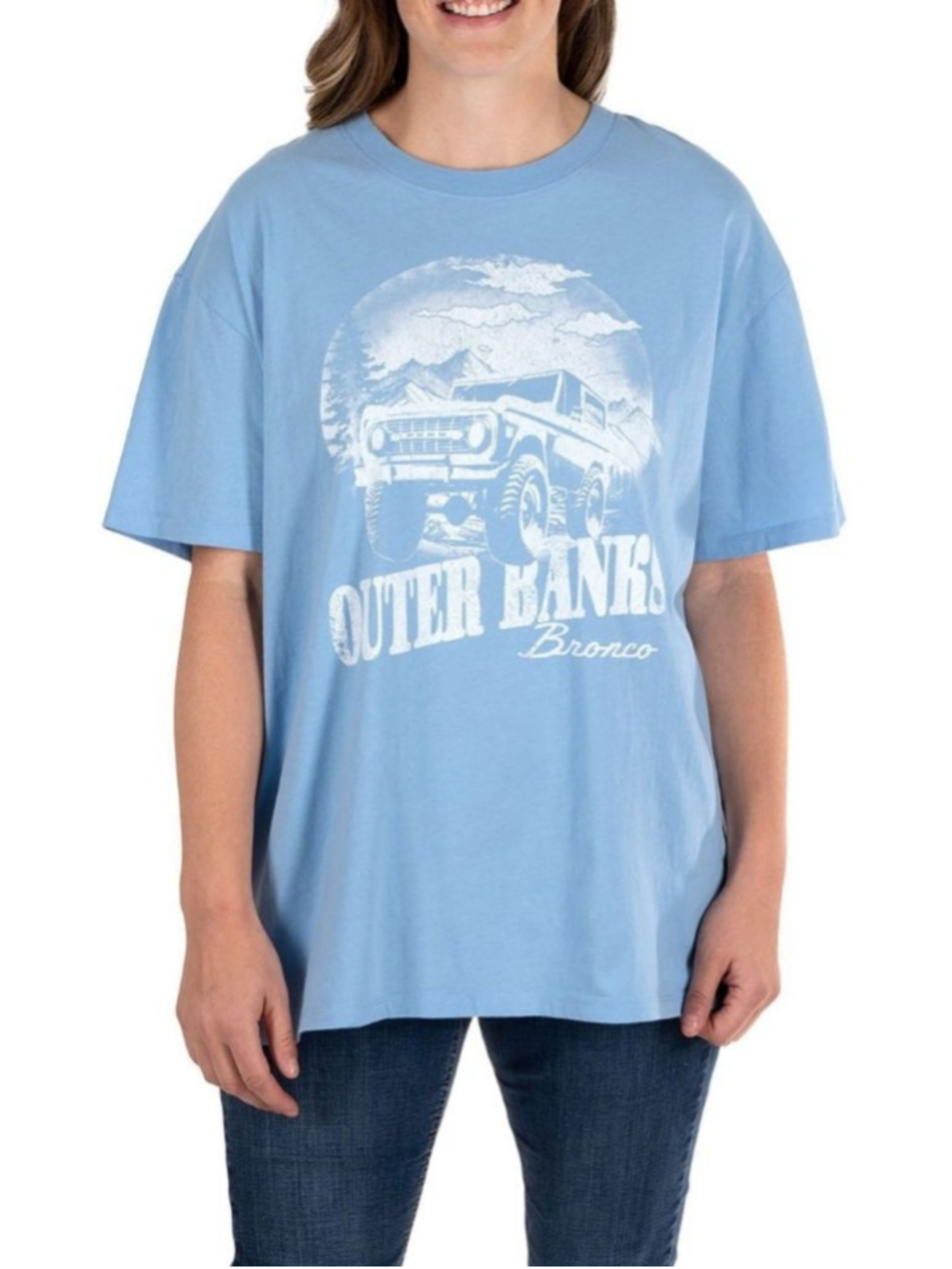 Ford Bronco Light Blue Outer Banks Short Sleeve Tee XXL